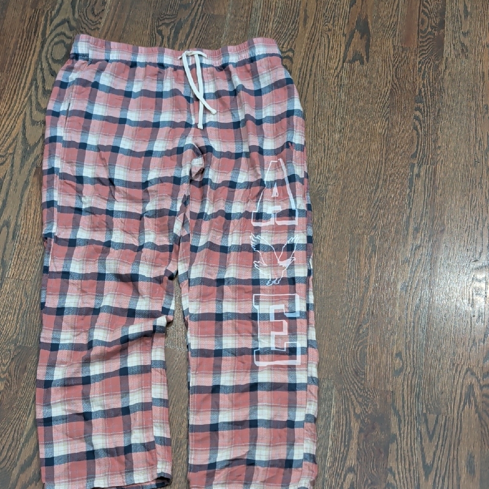 Plaid Lounge Pants with Logo
